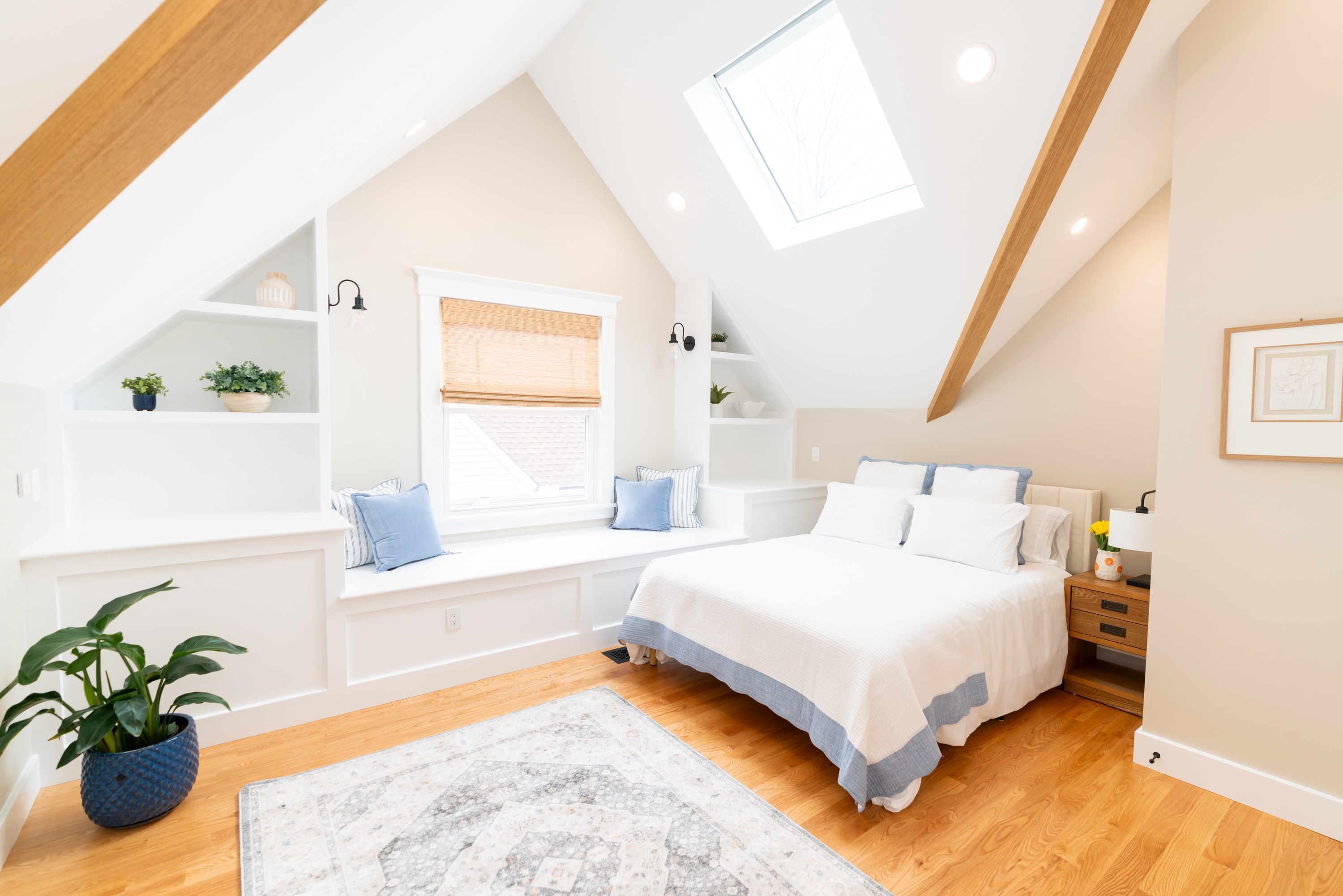Furnished bedroom with quality linens and elegant decor